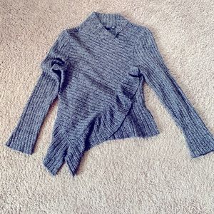Knitted & Knotted Anthro asymmetrical sweater M